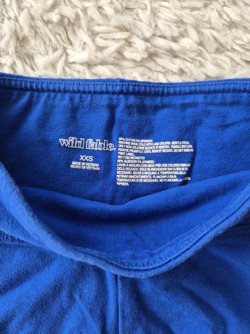 Wild Fable Cobalt Blue High-Waisted Mini Booty Shorts - XXS - Picture 7 of 11